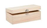 Glorex GmbH 6 1682 002 - Scatola in Legno di Pino, Rettangolare, con Chiusura, Grande Circa 23 x 11 9 cm, FSC Mix, per verniciare, incollare o Decorare Il Ferro da Bollo