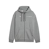 PUMA BMW MMS Ess+ FZ Hooded Jacket FL, Giacche di Sudore Uomo, Medium Gray Heather, L