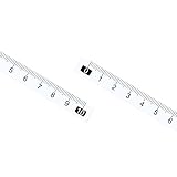 Kozelo 10pz Adesivo Nastro Misura Metrico - [10cm x Sinistra a Destra Lettura] Impermeabile Appiccicoso Righello Nastro per Lavoro Panchina Sega Tavolo, Bianco