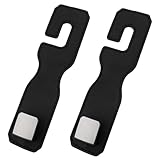 XIASHENG 2 Pezzi Ganci per Seggiolino Auto,Accessori Auto Interno,Gancio per la Conservazione Dell'auto,Ganci per Seggiolino Auto Poggiatesta per Appendere Borse,Borse Della Spesa,Vestiti (Nero)