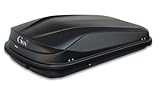 GEV Box Tetto Auto Portabagagli Easyblack, Nero Opaco Elegant– Baule da Tetto Aerodinamico per Auto, Montaggio Facile, Resistente e Sicuro per Viaggi e Vacanze (420 litri)