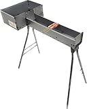 Fornacella canaletta barbecue GLD ORIGINALE per arrosticini 80 cm in ferro con testa 27x37 cm piedi staccabili originale Abruzzese con OMAGGIO
