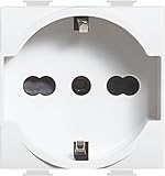 Bticino SAM5440/16F Matix Presa Bipasso, Standard Tedesco, Bianco