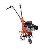 Boudech Tukang 140 - Motozappa per Orto a Scoppio a Benzina 4 tempi 2.5HP Motore 140cc con 4 Frese Ø30 cm 16 lame Larghezza di lavoro 37 cm Profondità di lavoro 30 cm