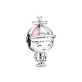 BEEUVIP Little Boy Sterling Silver Charm per bracciali, ciondoli in argento 925, perline per collane, per la festa della mamma, compleanno, regalo di Natale