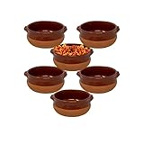 NAMAI - Set da 6 Tegami Terracotta in Terra Rossa, 14 CM Diametro x 5,5 CM Altezza, Adatti in Forno e Gas, Prodotto Artigianale, Made In Italy