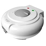 Adler 3038 AD3038-Macchina per cialde, Diametro 18 cm, Piastre antiaderenti, regolatore di Temperatura, Coni per Gelato, Wafer Maker Bianco, 1500 W, Plastica