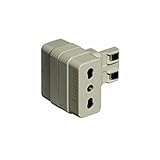 Adattatore DOPPIO 2P+T con 2 prese bipasso 10/16 A e spina irreversibile magic 16A TICINO S5479ED