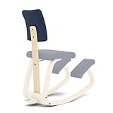 Varier Schienale ergonomico imbottito Variable, l'originale sedia kneeling - Naturale/Blu
