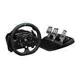 Logitech G G923 volante da corsa e pedali per Xbox Series X|S, Xbox One e PC, con ritorno di forza TRUEFORCE fino a 1000 Hz, pedali reattivi, controllo con doppia frizione e rivestimento del volante