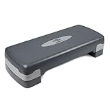 Umbro Step Fitness - Stepper Fitness Casa Regolabile in Altezza 10-15 cm - Step Pedana con Strato Antiscivolo - Mezzo Gradino - Piattaforma Step Aerobica - Grigio