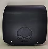 Bisaccia Borsa In vera Pelle 100% Sgancio Rapido Moto Montaggio Laterale Sinistro SKULL Incavo Ammortizzatore per Harley Davidson Sportster XL 883 1200 Nightster Iron Custom Low Roadster Forty Eight