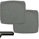 uyeoco 1/2/4-Pack Fodera Impermeabile per Divano con Cerniera, Coprisedile Rimovibili per Interni ed Esterni, per Patio, Mobili in Rattan e Cuscini da Giardino(Gray,60x55x10cm(2pc))