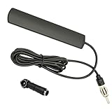 Huybaa 2PCS Antenna Auto 4G per Autoradio + Adattatore Universale, Antenna Radio Auto Amplificata con Cavo 1.65m, Compatibile con Auto, SUV e Camion