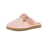 inblu Pantofole Donna Eleganti con Bordo in Ecopelliccia, Calde e Leggere, Rosa, 40 EU