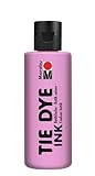 Marabu Tie Dye Ink Batik in Rosa Pastello, 80 ml Base d'Acqua, vegana, Vernice radiante per Tessuti Chiari con Un Massimo del 20% di Fibre Sintetiche, 17300004227, Pastel Pink, 80 unità