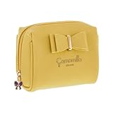 Camomilla Milano Necessaire Trucco Donna, Pochette Trucco, Collezione Con i Fiocchi, Taglia M, Colore Giallo