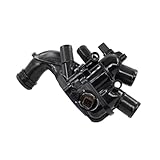 Rynplex Alloggiamento termostato con sensore, for Citroen C4 Picasso mk1 mk2 DS3 2008-2016 Mi-ni R55 R56 R57 R61 2006-2016 Peu-geot 207 3008 308 CC 5008 2007-2017 1.6 THP VTi Alloggiamento termostato