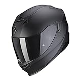 Scorpion EXO-520 - Casco da moto con visiera parasole, Pinlock, predisposto per comunicazione Bluetooth M, nero opaco e argento