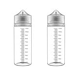 WOLF | Kit 2 Flaconi Graduati | Trasparenti Unicorn 120ml - (Tipo Chubby) per Mixare (Due Unità)