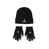 Jordan Cappello+guanti logo nero, Unica