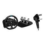 Logitech G923 USB Volante da Corsa e Pedali per PS5, PS4 e PC, UK Inglese Spina di Alimentazione Tipo G, Nero