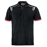 sparco Portland Polo da Lavoro Manica Corta in Cotone Nera (XXL)
