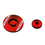 SCAR Tappi Motore Ergal Compatibile con HONDA CRF CRFX CRFL TRX 150 230 250 400 450 1000 1100 95-26 - Rosso