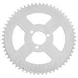 Alomejor T8F 58T Corona Posteriore in Acciaio Bianco a Catena 3 Fori Guarnitura 29mm per Mini Moto ATV Kart 47/49cc