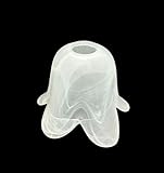 Vetro coppa ricambio lampadari applique lumetto lampada vetro scavo liscio sfumato bianco art. 5 Petali bianco