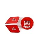 SHSBSCAR Volante Auto M1 M2 Pulsante interruttore modalità con Start Stop Pulsante di sostituzione decorazione per BMW M3 M4 M5 M6 X5M X6M F10 F15 F16 F30 F34 F36 M-Sport (Con pulsante Start Stop)