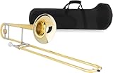 Classic Cantabile TP-42 Trombone Tenore - Accordatura Bb - Ottone - Coulisse Interna in Nichelargento - Inclusi Custodia, Bocchino e Panno per la Pulizia