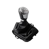 DOMENICA 5 Marce Pomello Leva Cambio con Cuffia Compatibile con Ford Fiesta 2008-2012 (Argento)