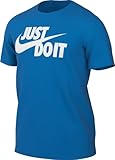 Nike Men's Top M NSW Tee Just Do It Swoosh, Lt Photo Blue, AR5006-437, S