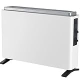 Midea NDK20-21AE Stufetta Elettrica Basso Consumo Termoconvettore Elettric Slim Termostato Regolabile Stufa Elettrica 2000W, 3 Livelli di Potenza, Silenzioso, Bianco