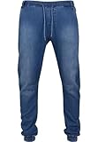 Urban Classics Knitted Denim Joggpants Uomo Pantaloni Tuta Blu M