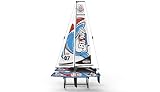 Amewi Binary V3 RC Catamarano a vela ARTR 400mm barca a vela telecomandata blu/bianco