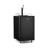 Klarstein Big Dispenser - Frigorifero Per Fusti di Birra e Bibite, Spillatore Integrato, Temperatura Regolabile, Incluso Attacco a Scivolo (tipo A), Fusti di CO2 fino a 50 L, Nero