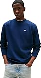 Tommy Jeans Tjm Reg S Flag Crew Dm0Dm20741, Felpa Pullover, Uomo, Blu (Dark Night Navy), M