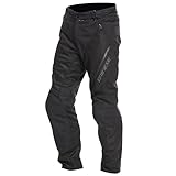 Dainese - Drake 2 Super Air Tex Pants, Pantaloni da Moto Ventilati, in Tessuto, per Stagione Estiva, con Protezioni Removibili, Man, Nero/Nero, 52