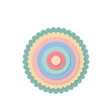 Craftelier - Set di Mini Fustelle Essenziali per Creazioni di Scrapbooking, Crafting e Cardmaking | Forma di Cerchi Smerlati - Diametro Approssimativo tra 1,00 cm e 7,00 cm