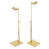 TOLIDA Espositore per borse in acciaio inox, set di 2, dorato, regolabile lateralmente, supporto da scrivania