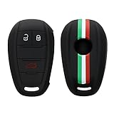 kwmobile Custodia Coprichiave Compatibile con Alfa Romeo con 3 tasti controllo remoto Cover - Copritelecomando Chiave Auto - Copri Chiavi Macchina Bandiera italiana