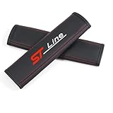 Generico 2 Pezzi Auto Imbottiture Cinture di Sicurezza per Ford Focus EcoSport Kuga Mondeo Fiesta Puma ST-Line, Rimovibile Copri Cintura Auto Copertura Protezione della Spalla,Black