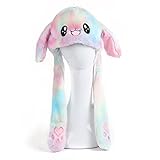 ikasus Divertenti Cappelli di Peluche di Coniglio, Cappello da Coniglio con Orecchie Che LED Si muove, attraenti Regali di Compleanno di Ruolo, Cappelli da Festa di Adatti a Donne e Bambini.