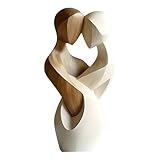 Statua Di Coppia Di Legno | Ornamento Di Coppie Piatte 2D | Scultura D'amore Fatta A Mano | DECORAZIONI DEL MATRIMENTO ROMATICHE ORNNIAMENTI DEGLI PER DESCIO, SHELF, SOGNO, BAMBINI, SIMATRITÀ