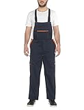 C.B.F. Balducci Group Salopette Da Lavoro Multitasche Uomo Donna (Blu/Arancione, XL)