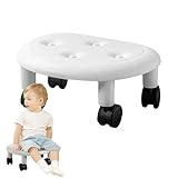 Celuicion Sgabello a rotelle basso con ruote | Pulley Wheel Sgabello girevole a 360 pedicure | Sgabello basso girevole girevole basso sgabello basso portatile per casa, salone di unghie, spa