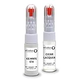 SD COLORS ICE WHITE 614 compatibile con VOLVO New Touch Up Paint Pen Kit di riparazione 20 ML GRAFFI CHIP SPAZZOLA CODICE COLORE 614 BIANCO GHIACCIO (PAINT+LACQUER)