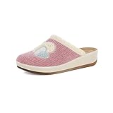 inblu Pantofole Donna con Cuori Colorati, Morbide e Confortevoli, Suola Flessibile, Colore: Rosa, 35 EU